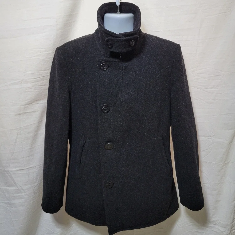 J. Crew Bayswater Peacoat Wool Thinsulate Stadium Jacket Military Grade Size S